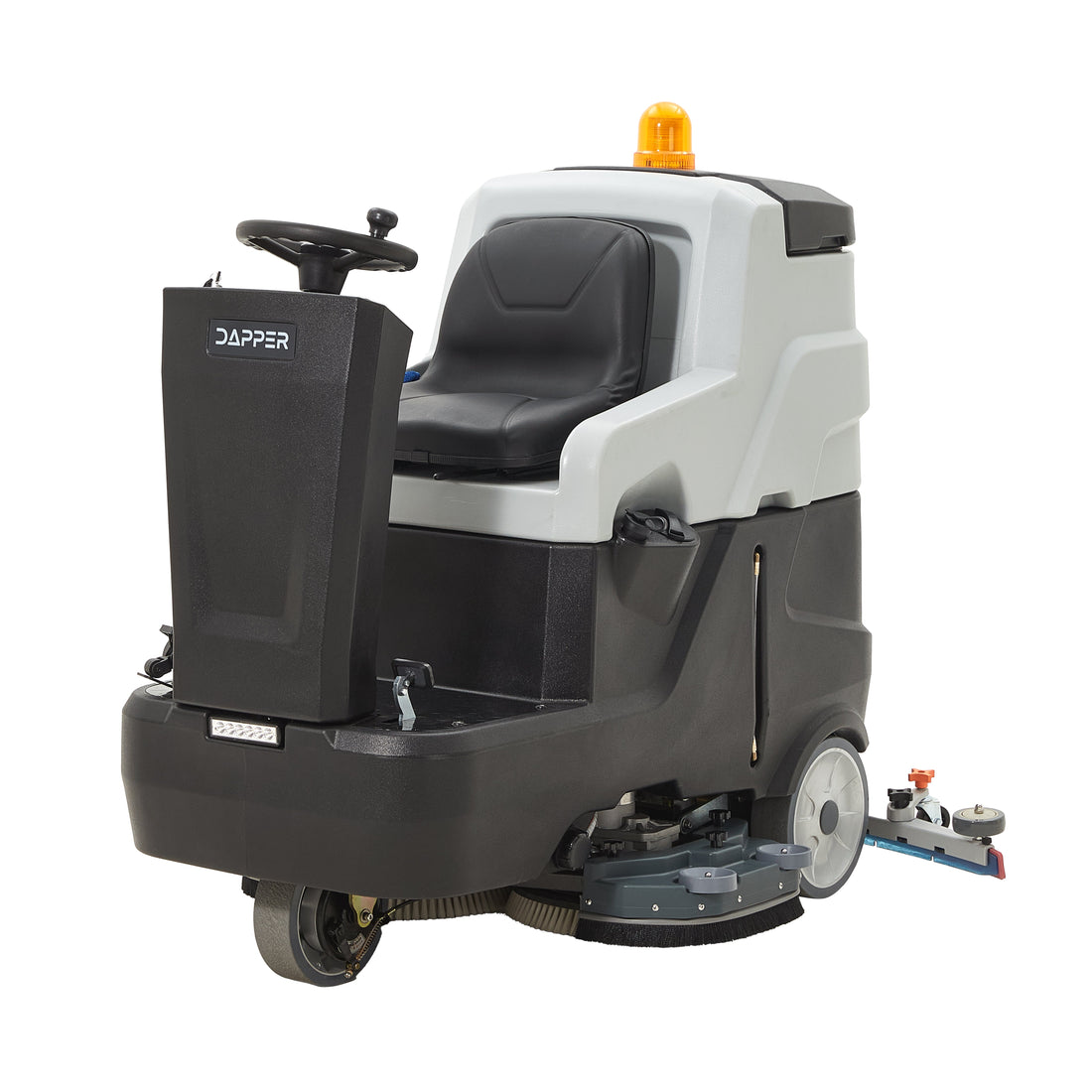 Dapper Supply Battery Powered Ride-On Floor Scrubber Machine, 38" Brush, 48" Squeegee DP-RAFS1235