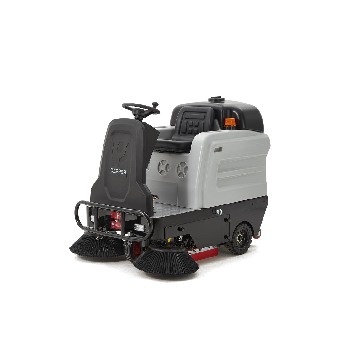 Dapper Supply Ride-On Floor Sweeper 49" Sweeping Width 25 Gal 77,500 sq ft/hr 6 MPH DP-RAFS1232