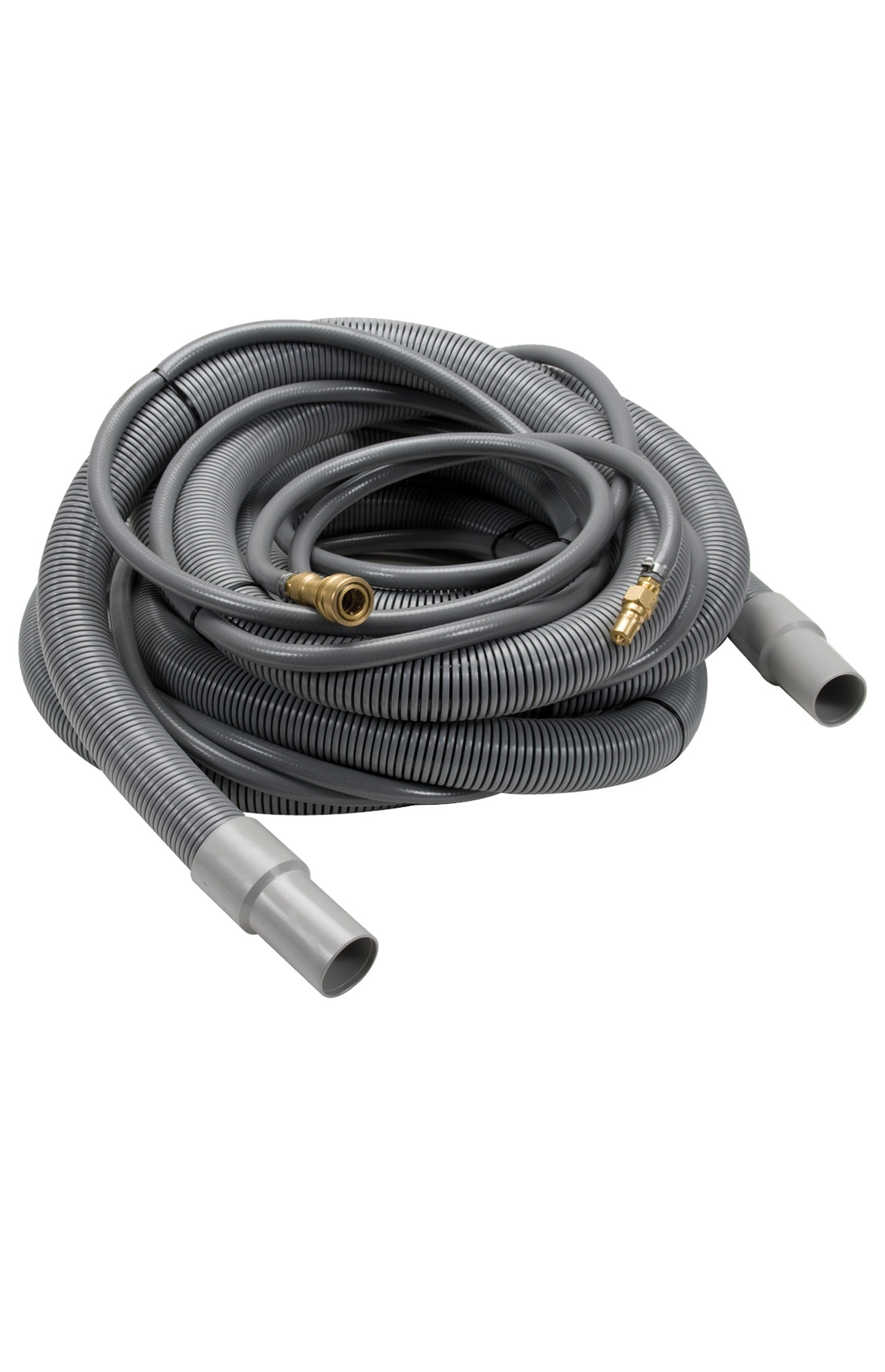 TMHD Vacuum Hose, 1-1/2" x 20', Gray with solution line & cuffs