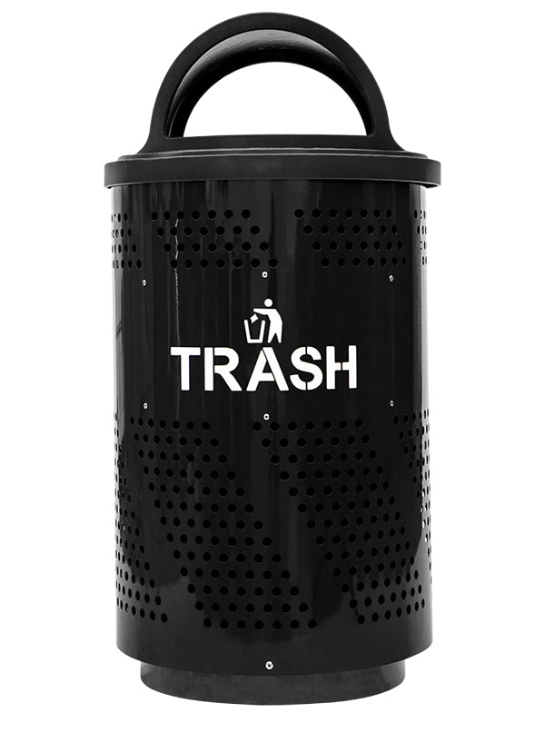 Ex-Cell Kaiser 51 Gal Outdoor Trash Receptacle, black gloss ARENA-X51 T BLK