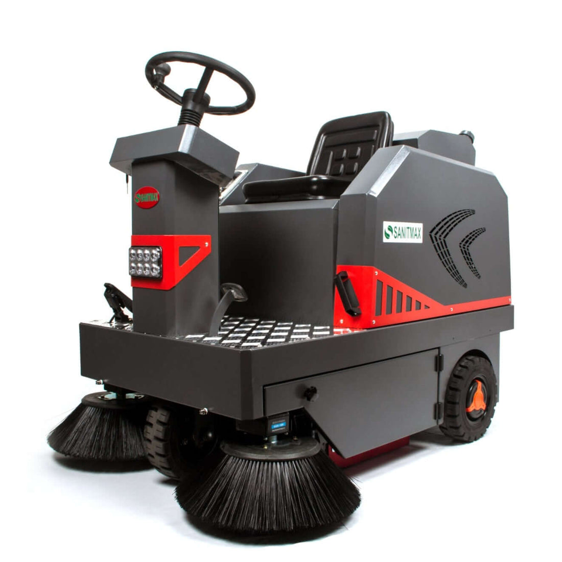 Sanitmax SM1250 49in Ride-On Industrial Floor Sweeper 48V Battery Powered