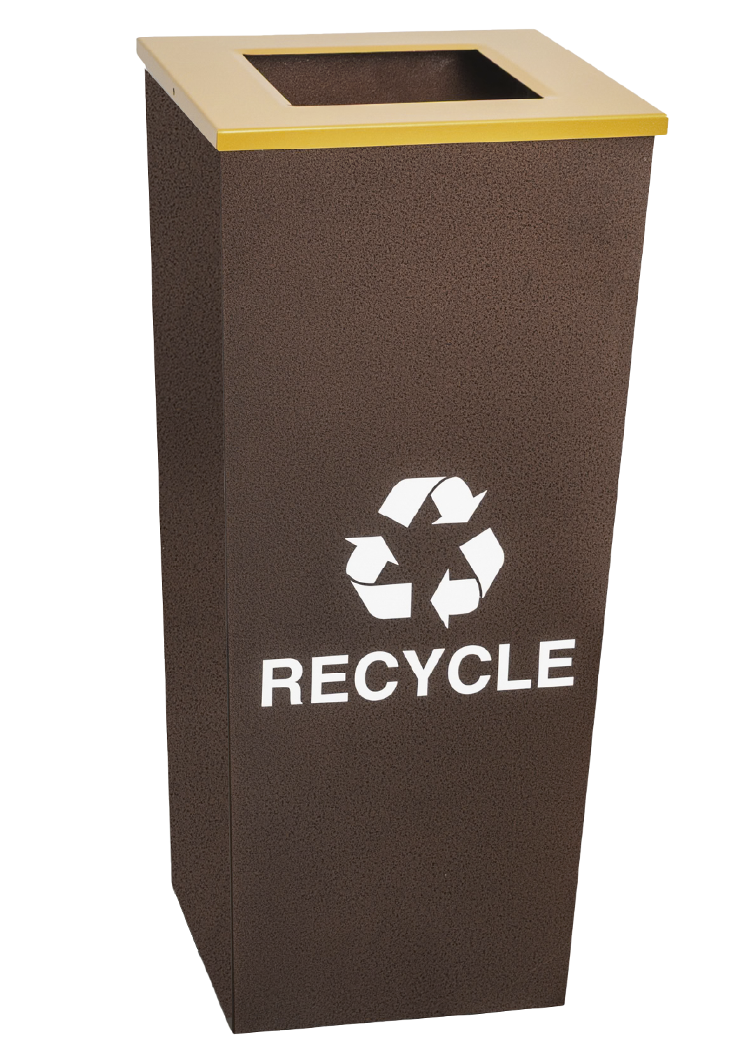 Ex-Cell Kaiser Metro Collection 18 Gal Indoor Recycling Receptacle, Hammered Copper RC-MTR-1 HCPR