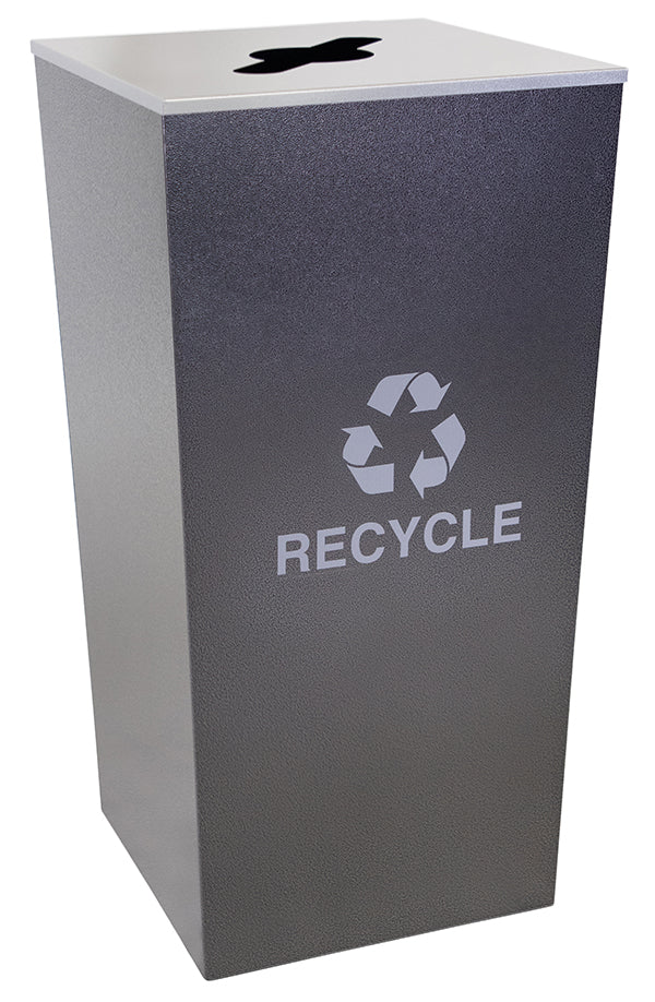 Ex-Cell Kaiser Metro Companion XL 34 Gal Indoor Recycling Receptacle, Hammered Charoal RC-MTR-34 R HCCL