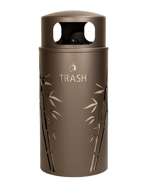 Ex-Cell Kaiser Nature Series 33 Gal Outdoor Trash Receptacle, Bronze NS33-BB T BRZX