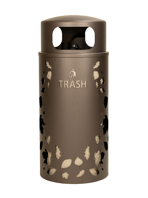 Ex-Cell Kaiser Nature Series 33 Gal Outdoor Trash Receptacle, Bronze NS33-LV T BRZX
