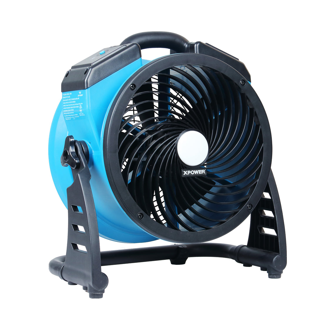XPOWER P-21L Industrial Axial Air Mover with LED Spotlight, 1100 CFM