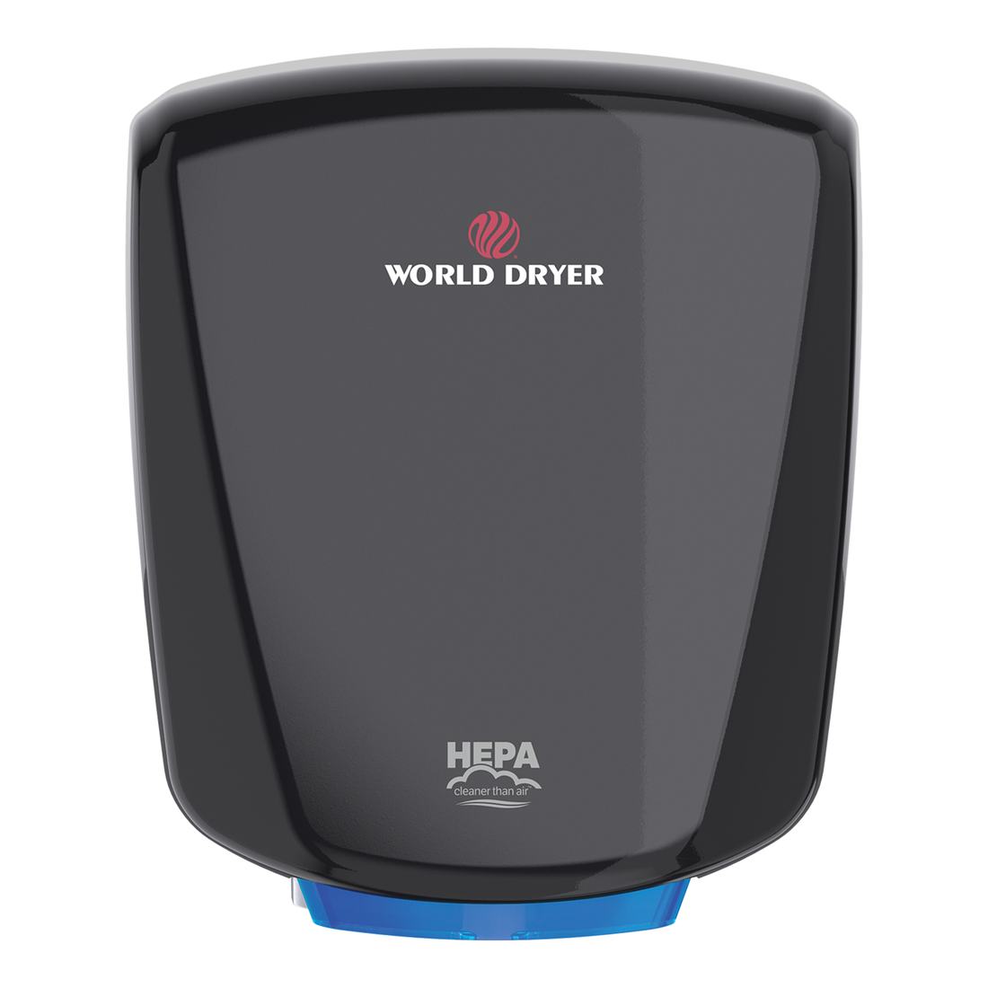 World Dryer VERDEdri HEPA-Filtered High-Speed Hand Dryer Black Epoxy on Aluminum Q-162A2