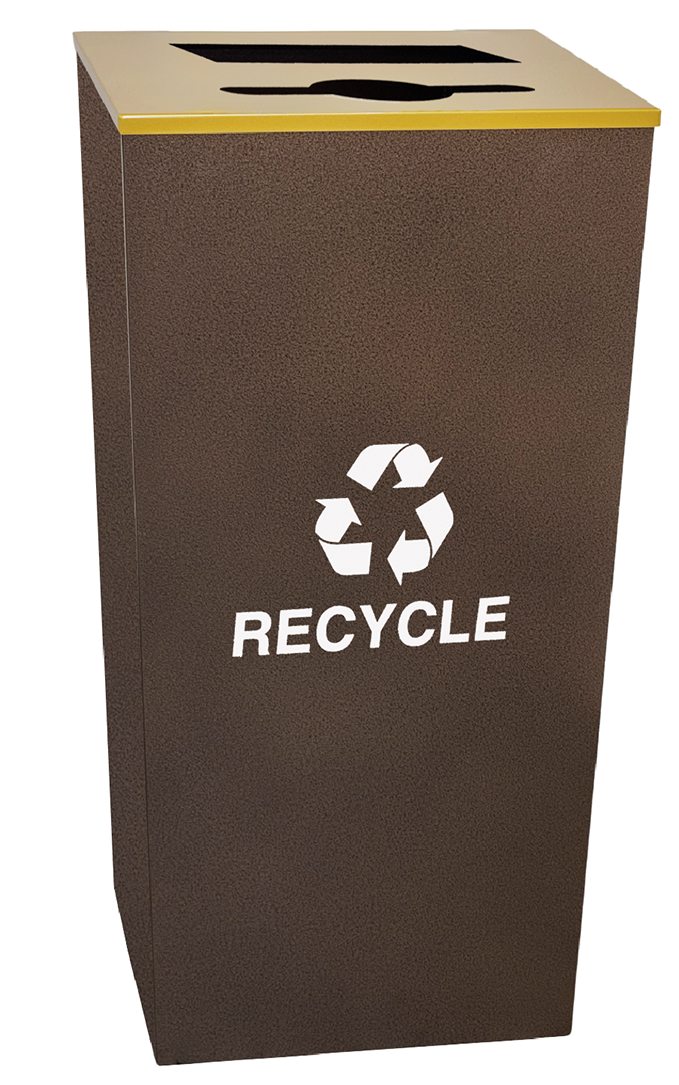 Ex-Cell Kaiser Metro Companion XL 34 Gal Indoor Recycling Receptacle, Hammered Copper RC-MTR-34 COMBO HCPR