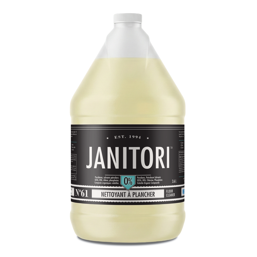 JANITORI Floor Cleaner No.61 - Plant-based natural floor cleaner for hardwood and tile, Made in Canada
