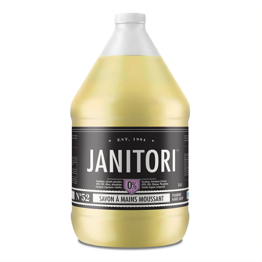 JANITORI Foaming Hand Soap No.52 - Natural plant-based foam hand soap for dispensers, Made in Canada