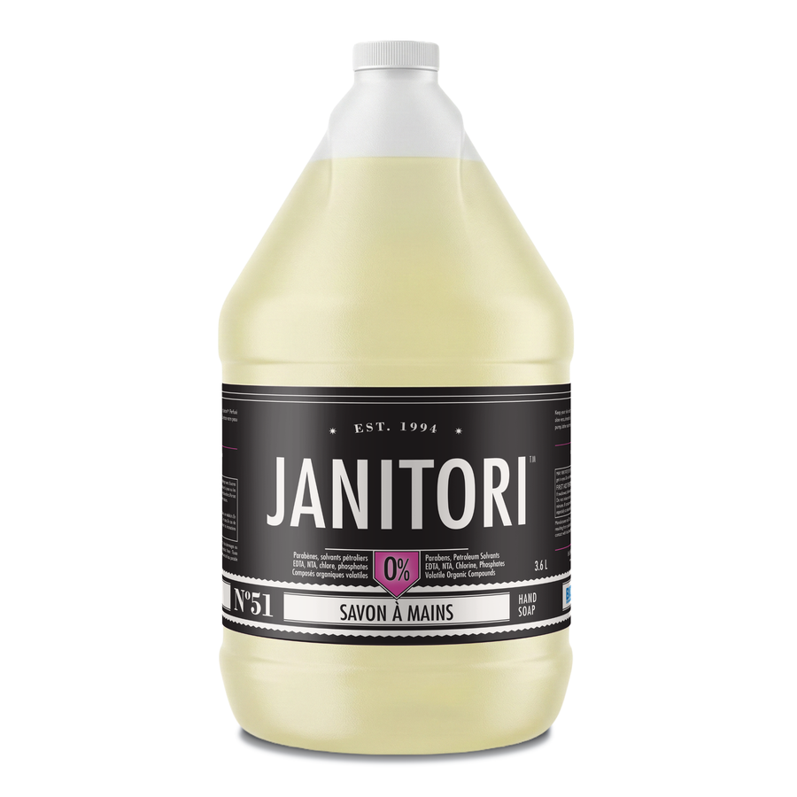 JANITORI Hand Soap No.51 - Moisturizing plant-based liquid hand soap bulk format, Made in Canada