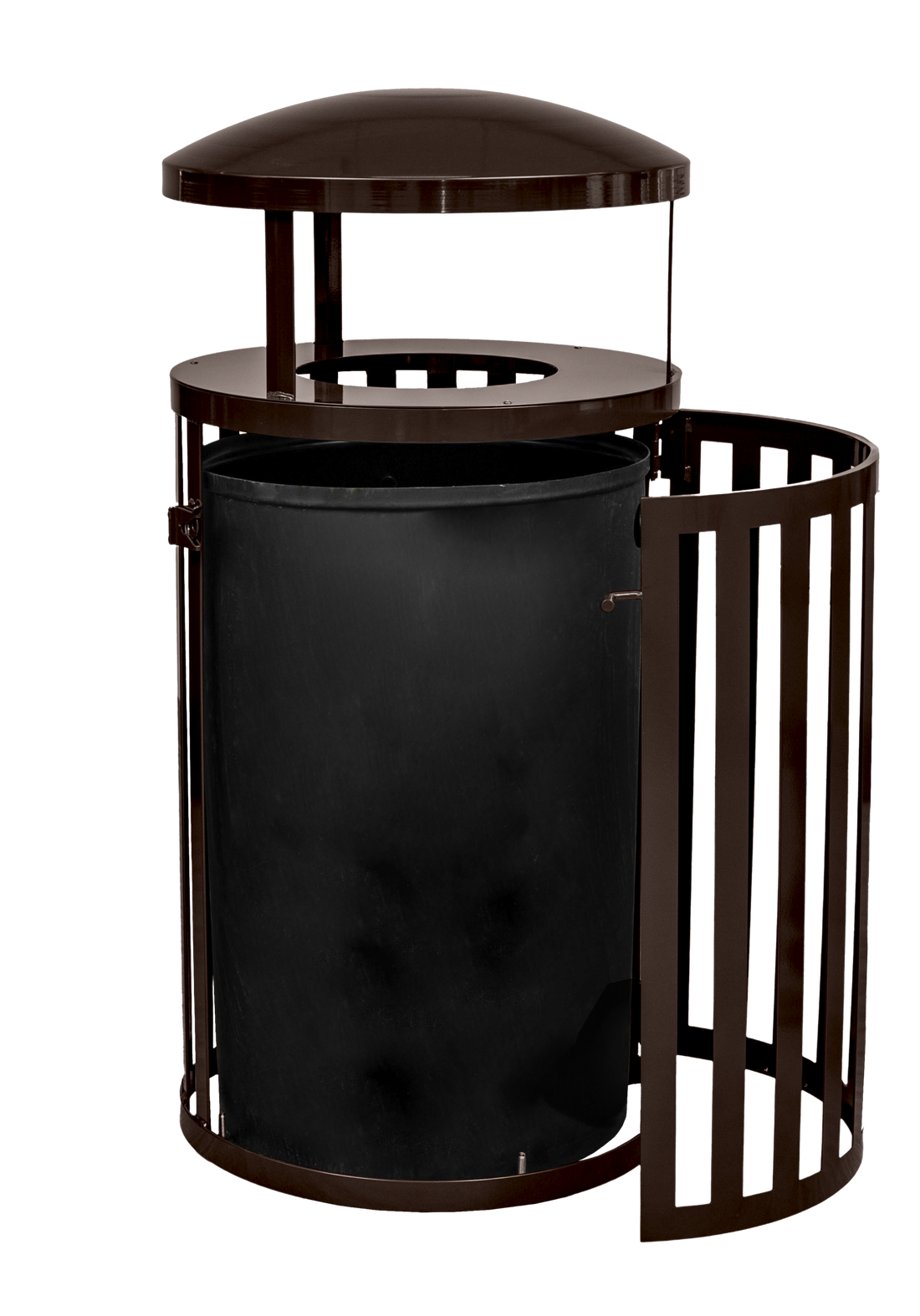 Ex-Cell Kaiser Streetscape SCTP-40 45 Gal Outdoor Trash Receptacle, Coffee Gloss SCTP-40 D COF