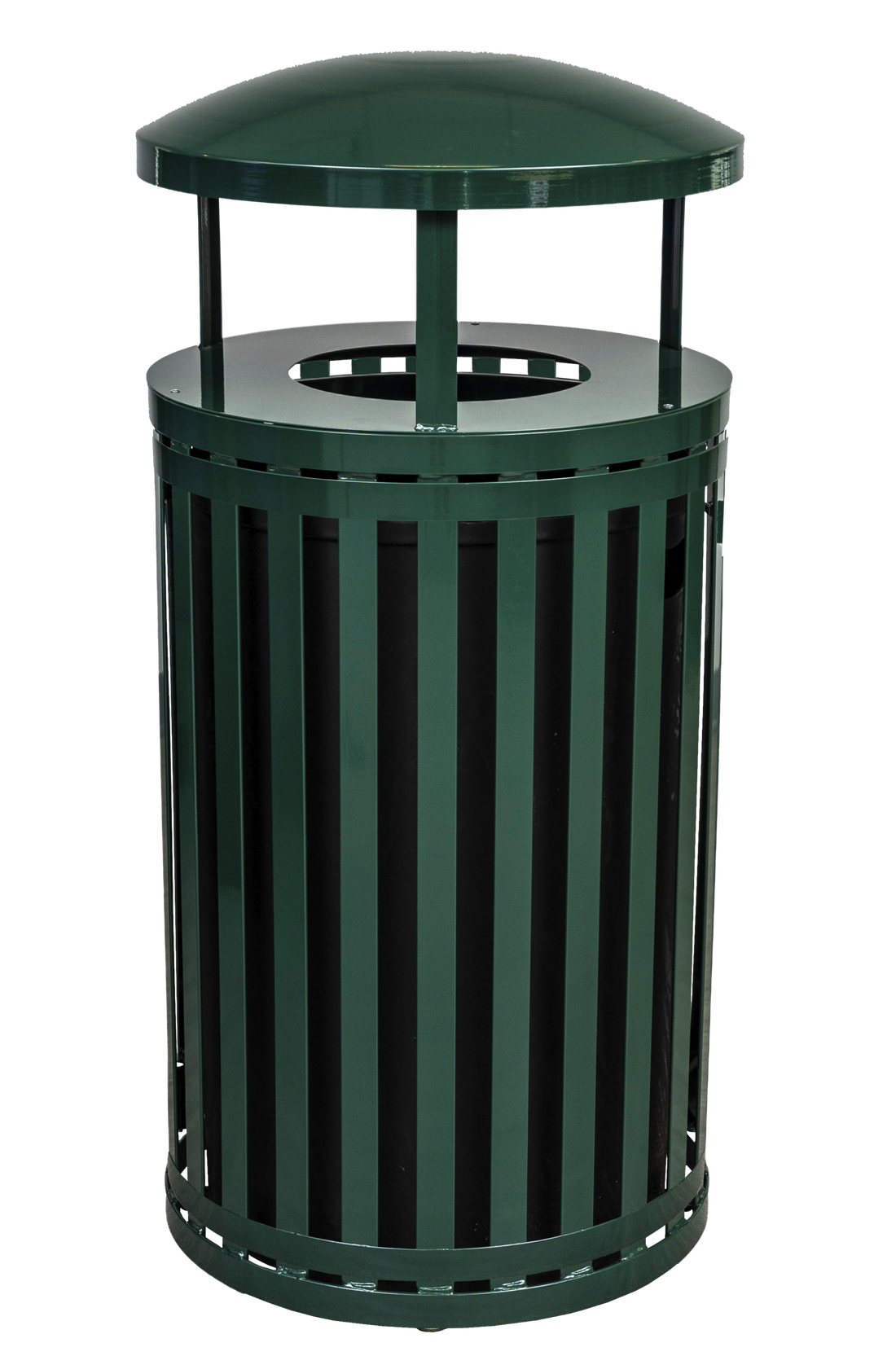 Ex-Cell Kaiser Streetscape SCTP-40 ND 45 Gal Outdoor Trash Receptacle, Hunter Green Gloss SCTP-40 D ND HGR