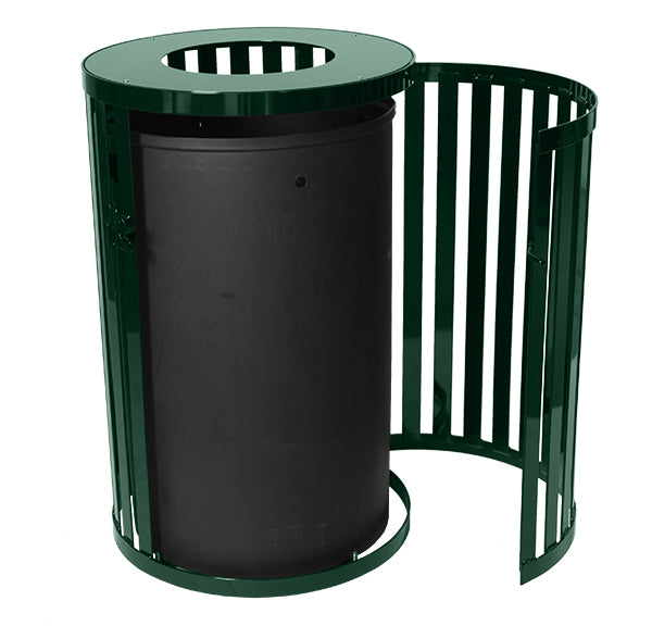 Ex-Cell Kaiser Streetscape SCTP-40 45 Gal Outdoor Trash Receptacle, Hunter Green Gloss SCTP-40 HGR