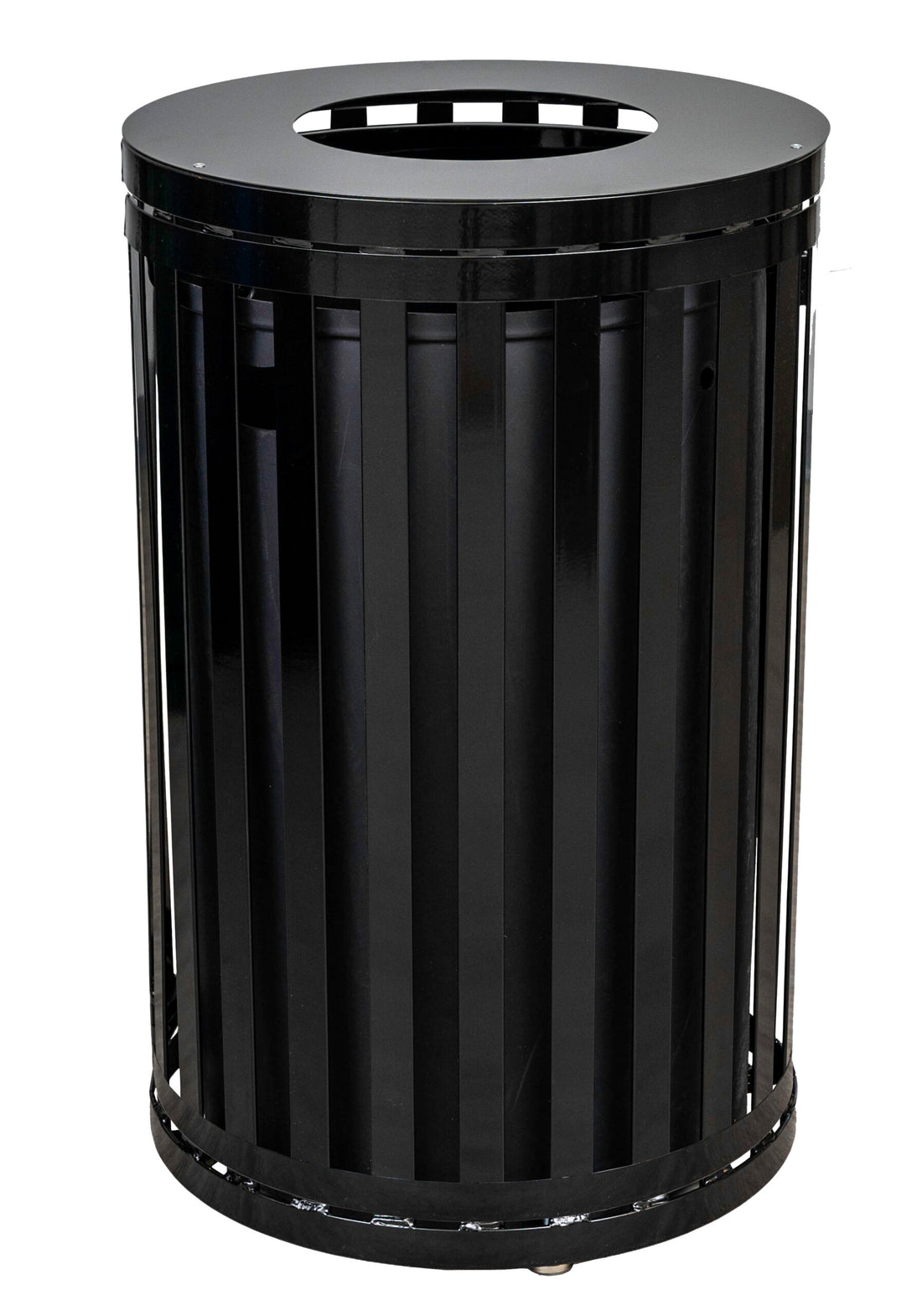 Ex-Cell Kaiser Streetscape SCTP-40 ND 45 Gal Outdoor Trash Receptacle, Black Gloss SCTP-40 ND BLK