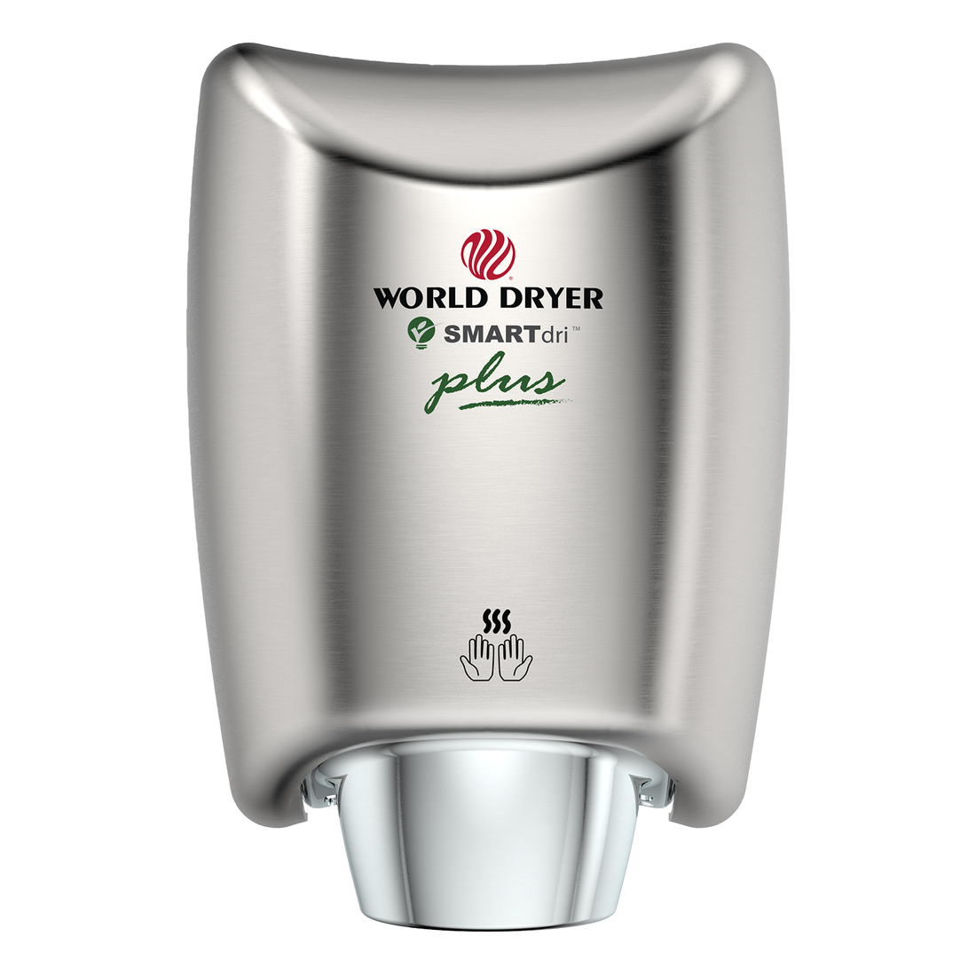 World Dryer SMARTdri Plus High-Speed Hand Dryer Brushed Stainless Steel 208-240V K4-973P2