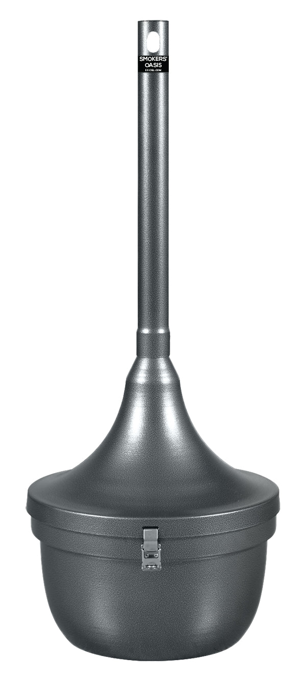 Ex-Cell Kaiser Smokers' Oasis 4.5 Gal Cigarette Receptacle, Hammered Charcoal SRS-1 HCCL
