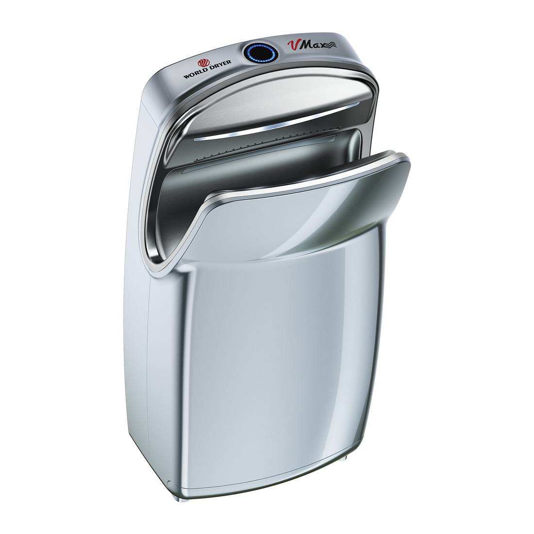 World Dryer VMax V2 HEPA-Filtered Vertical Hand Dryer Silver ABS 110-120V V-649A