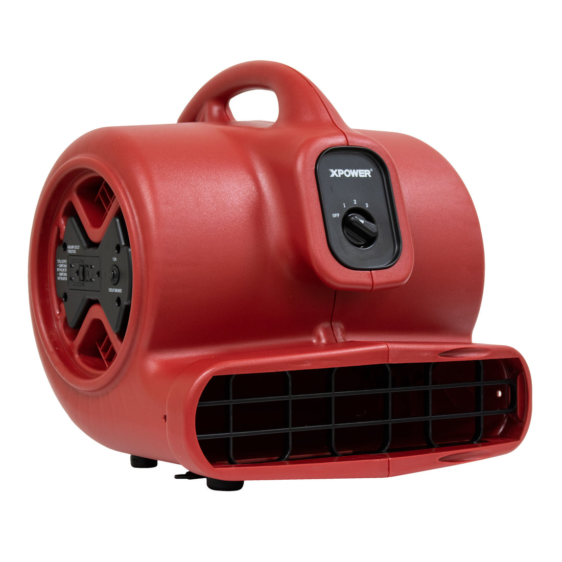 XPOWER X-600A 1/3 HP Air Mover with Daisy Chain, 2400 CFM, Red (X-600A-Red)