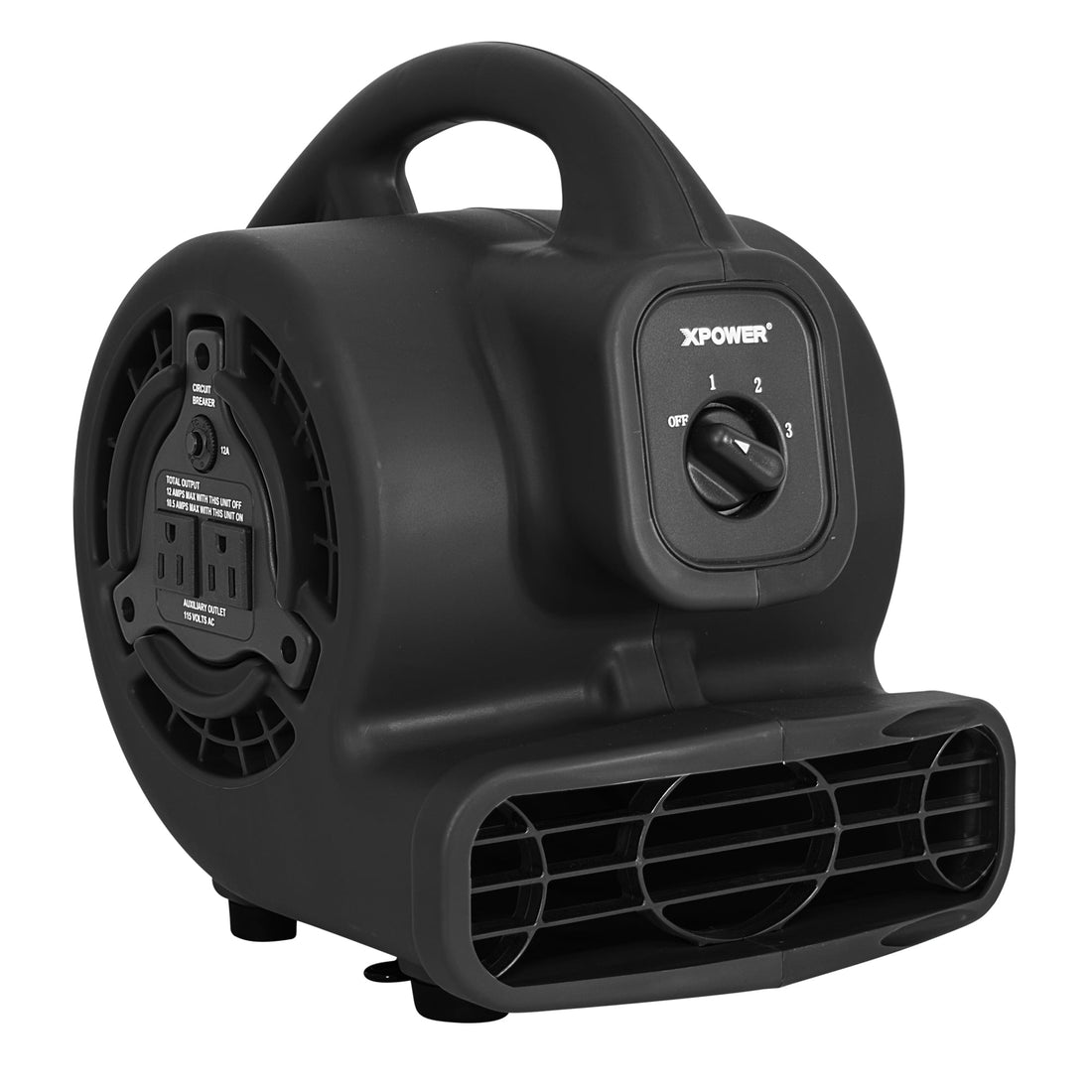XPOWER P-80A Mighty Air Mover, 600 CFM, Black (P-80A-Black)