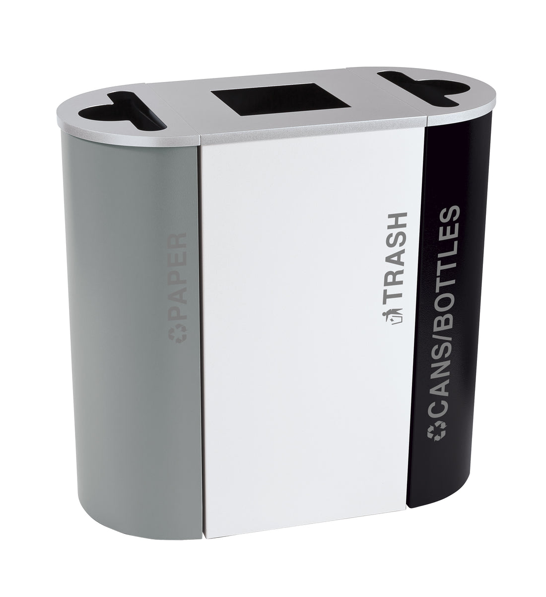 Ex-Cell Kaiser Black Tie Kaleidoscope 24 Gal Indoor Recycling Receptacle, Recyclables, Pebble Black Gloss RC-KDSQ-R BT-PBG