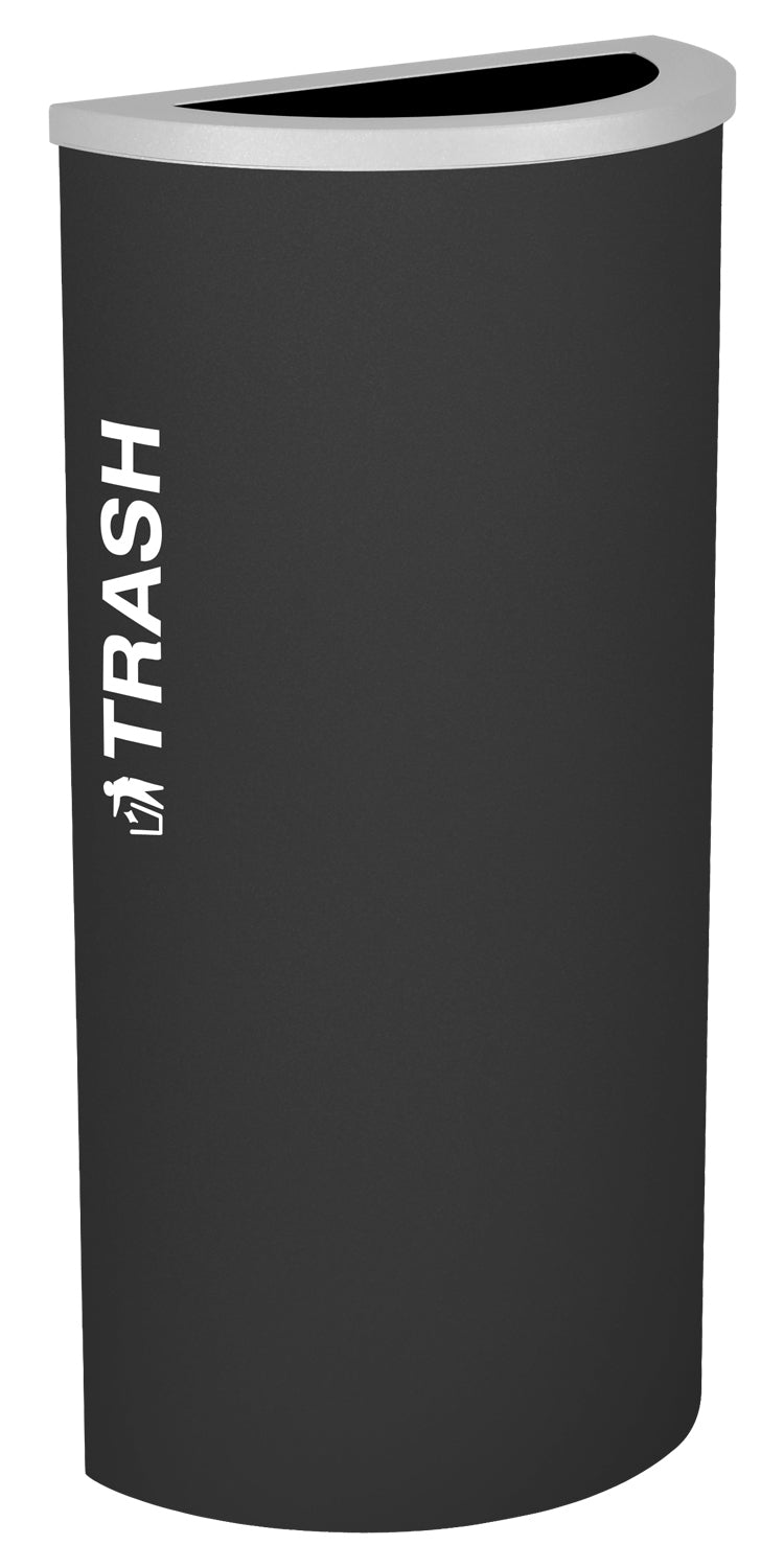 Ex-Cell Kaiser Kaleidoscope Collection 8 Gal Indoor Trash Receptacle, Black Texture RC-KDHR-T BLX