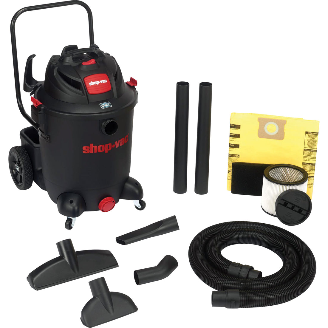 Shop Vac SVX2 Utility Shop Vacuum with Cart, Wet-Dry, 6.5 HP, 14 US Gal. (53 Litres)