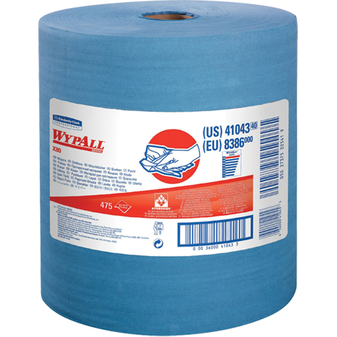 Kimberly-Clark X80 Wipers, Heavy-Duty, 13-2/5" L x 12-1/2" W