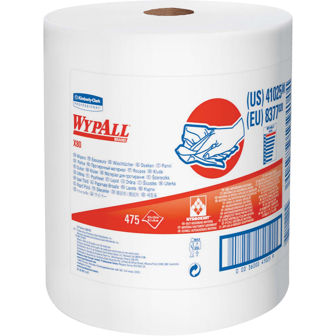 Kimberly-Clark X80 Disposable Cloths, Heavy-Duty, 12-1/2" L x 13-2/5" W