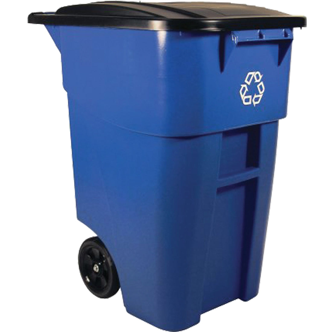 Rubbermaid BRUTE® Roll-Out Container, Deskside, Plastic, 50 US gal.