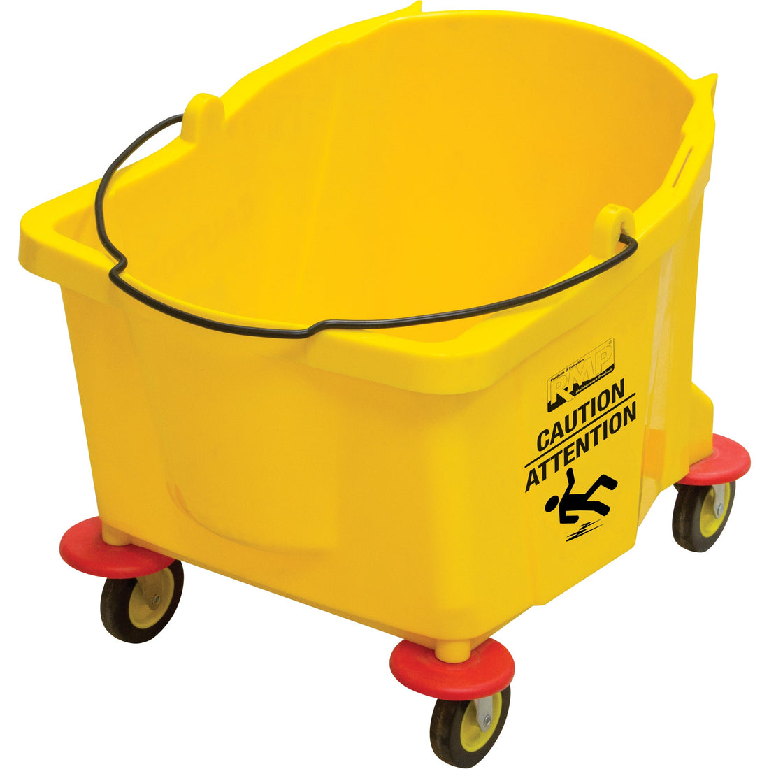 RMP Maintenance Mop Bucket, 9.5 US Gal. (38 qt.) Capacity, Yellow