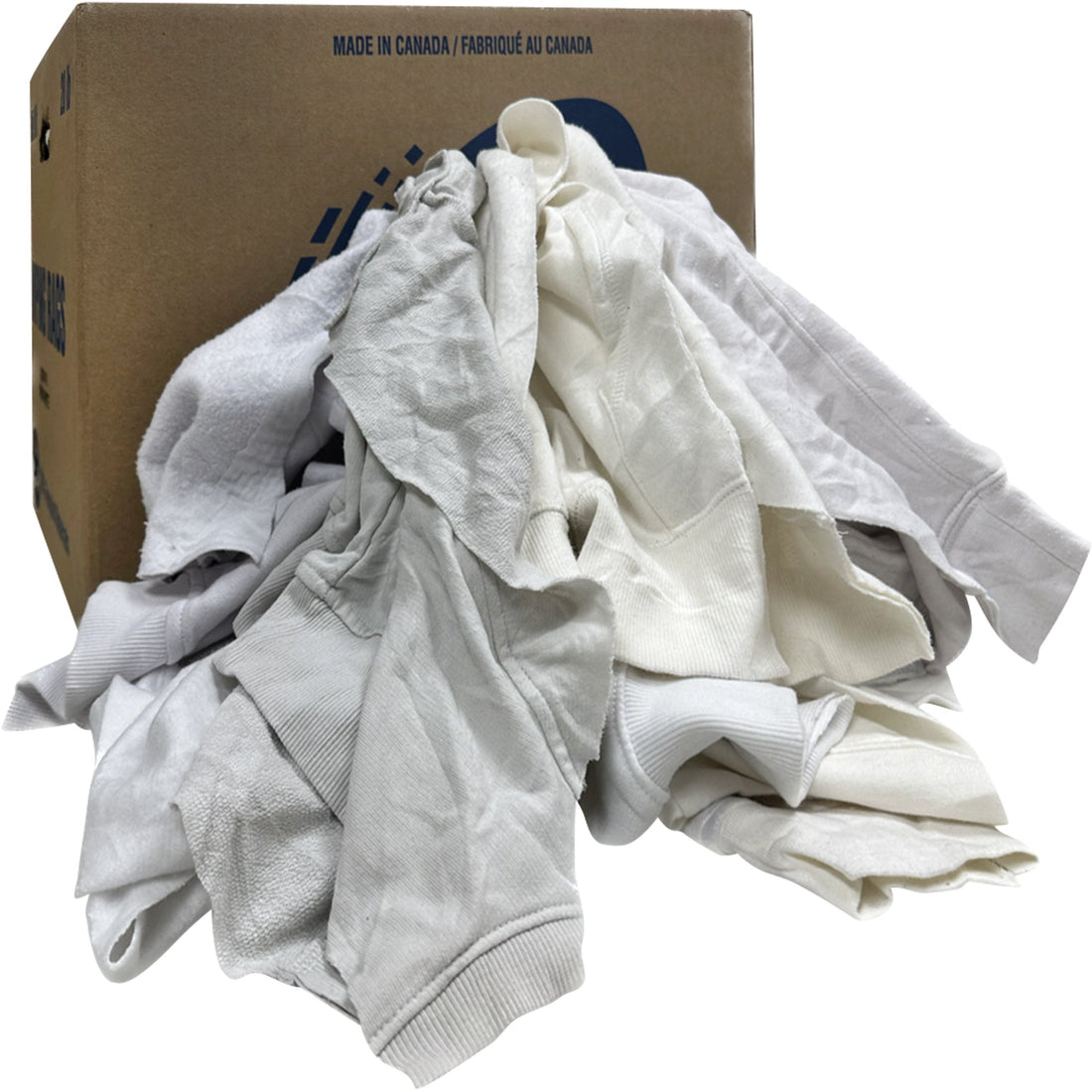 Rotex Wiping Rags, Fleece, White, 20 lbs.
