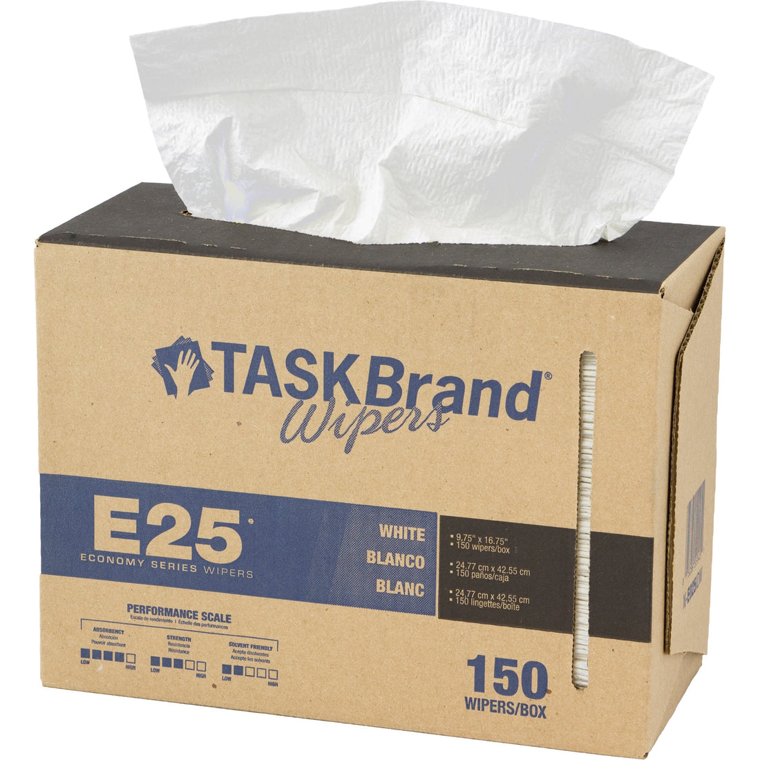 Hospeco TaskBrand® E25 Economy Scrim Wipers, All-Purpose, 16-3/4" L x 9-3/4" W