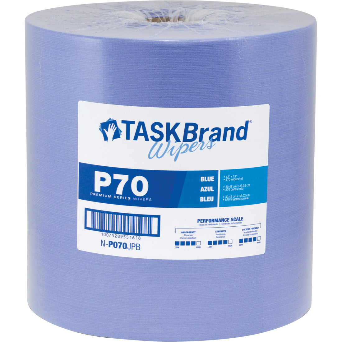 Hospeco TaskBrand P70 Premium Series Wipers, Heavy-Duty, 13" L x 12" W