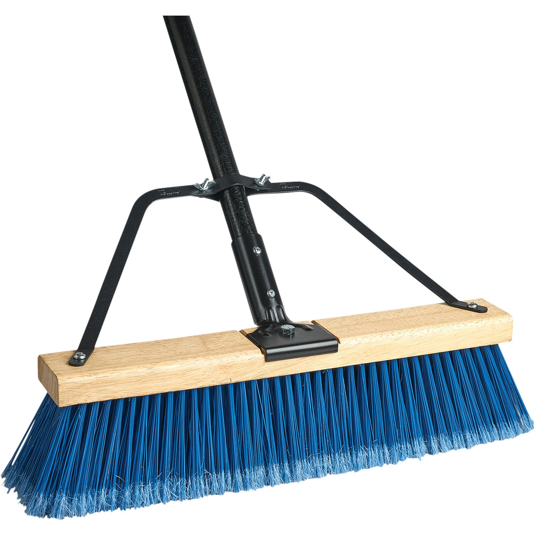 M2 Professional Ryno Push Broom with Braced Handle, Fine, PVC Bristles