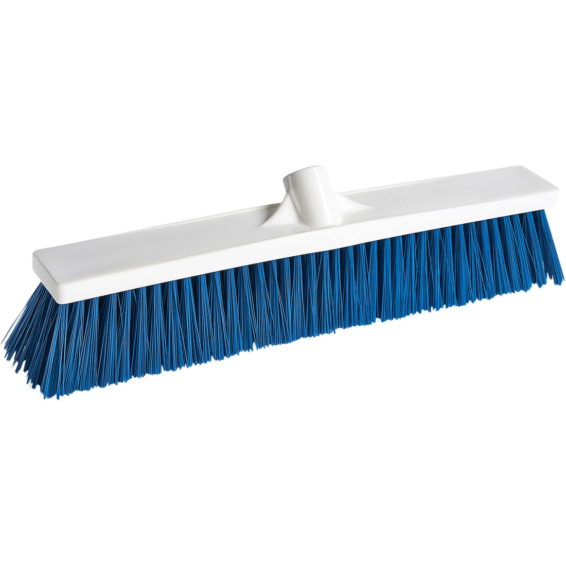 M2 Professional Foodservice Push Broom, Medium Bristles, 18", Polypropylene, White