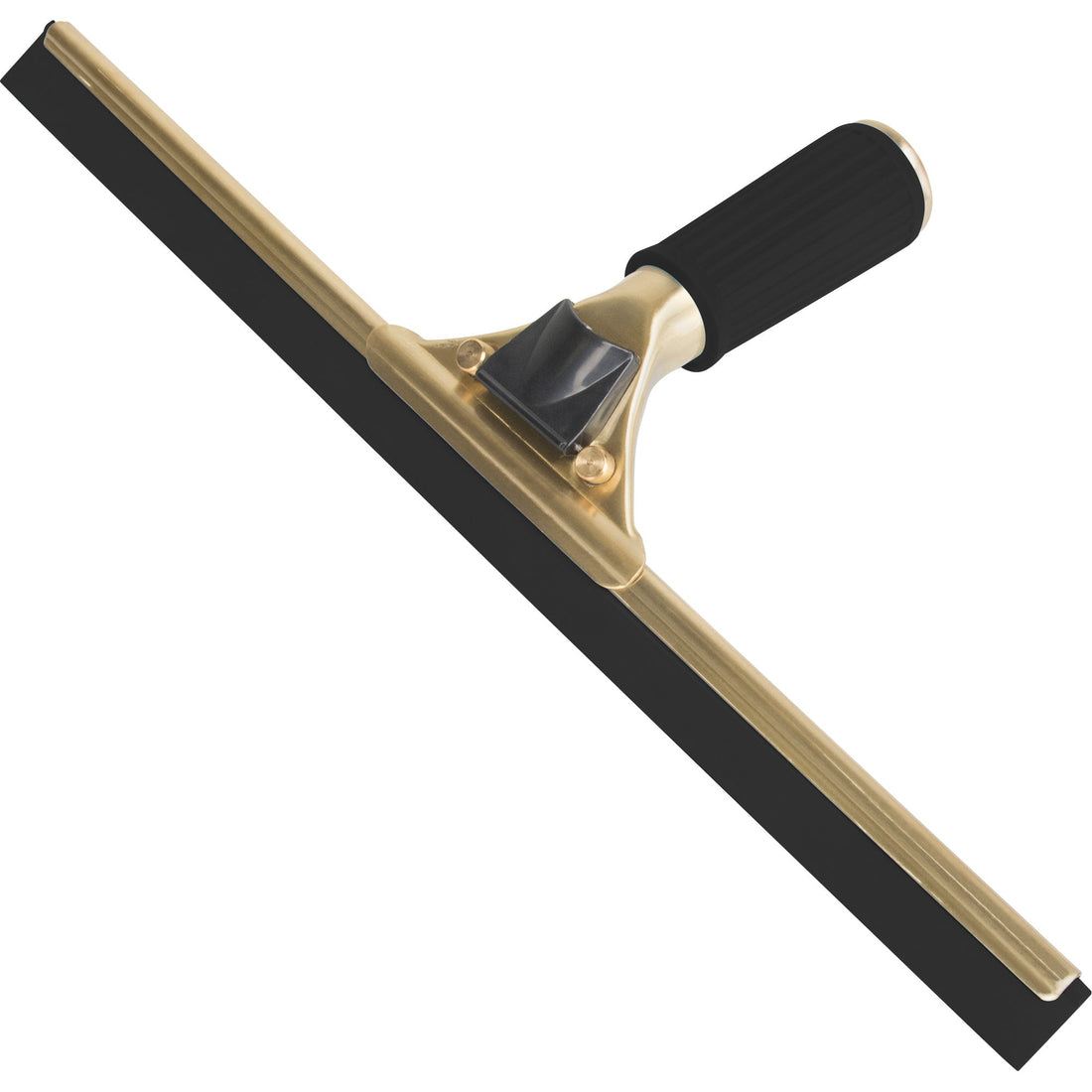 RMP Maintenance Handheld Window Squeegee, Rubber, Brass Frame