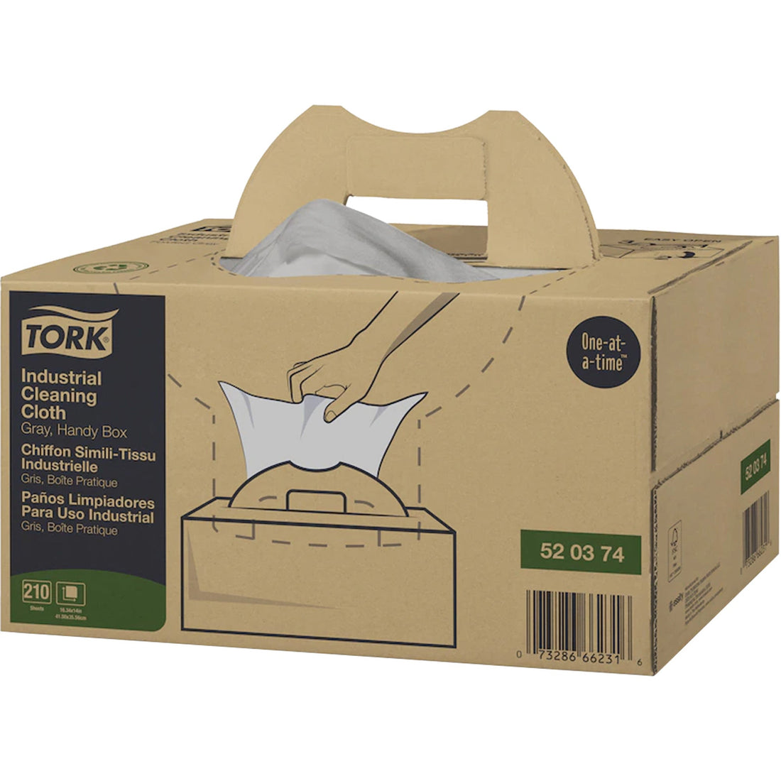 Tork Industrial Cleaning Cloths, All-Purpose, 16-3/8" L x 14" W