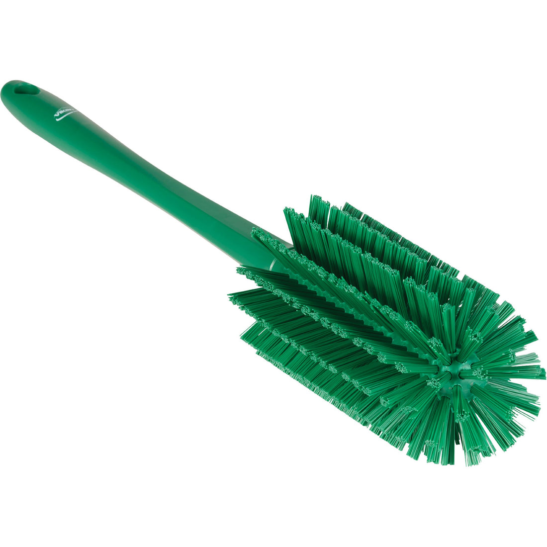 Vikan Medium Brush with Handle, Stiff Bristles, 17" Long