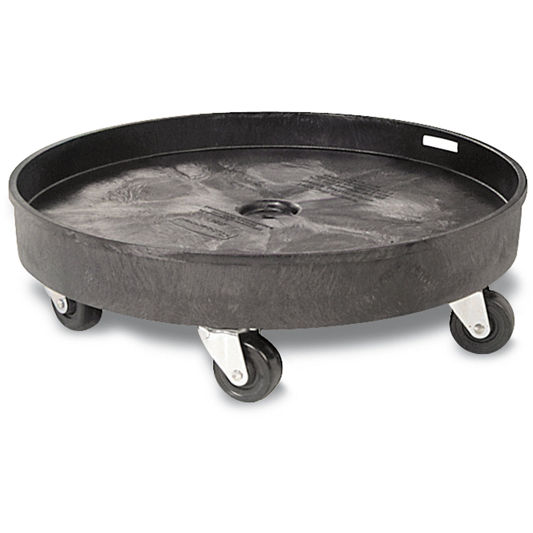 Rubbermaid Waste Container Dolly, Polyethylene, Black