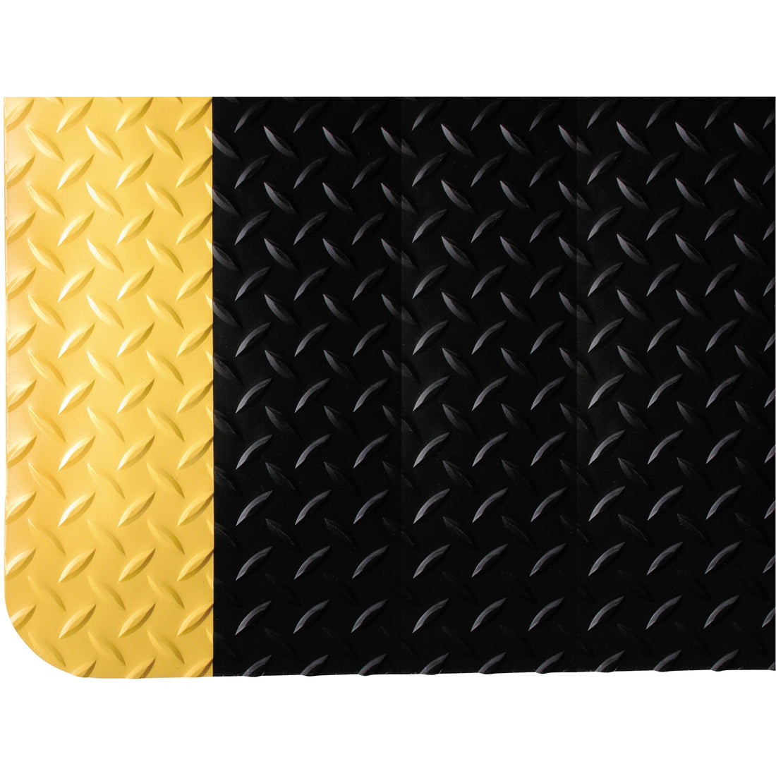 Wearwell SpongeCote No. 415 Mats, Diamond, Black/Yellow, PVC