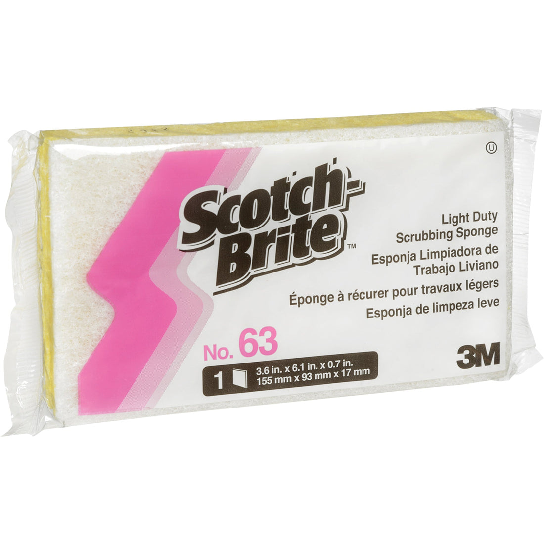 3M Scotch-Brite™ Light-Duty Scrub Sponge, Cellulose/Scrubbing, 3-1/2" W x 6" L
