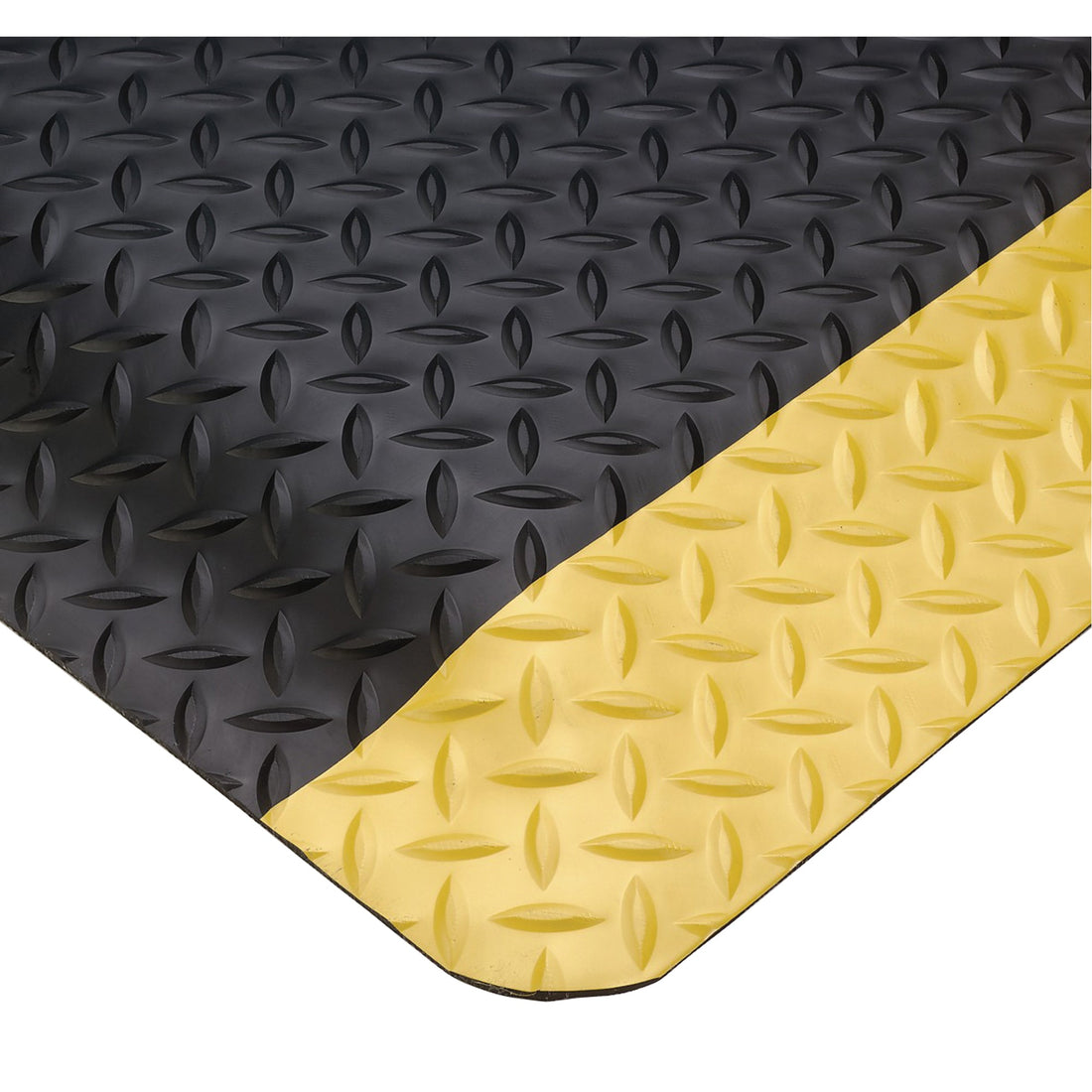 Wearwell Select No. 495 Mats, Diamond, Black/Yellow, PVC