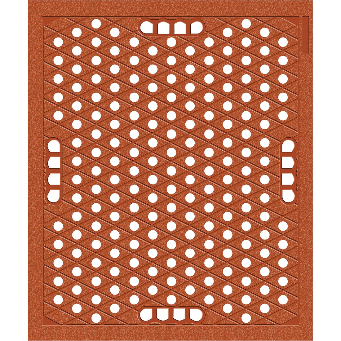 Wearwell Grade "A" No. 482 Mats, Slotted, Brown, Nitrile