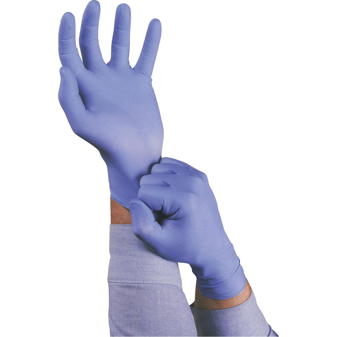 Ansell TouchNTuff 92-675 Gloves, Nitrile, 5-mil, Powder-Free, Blue