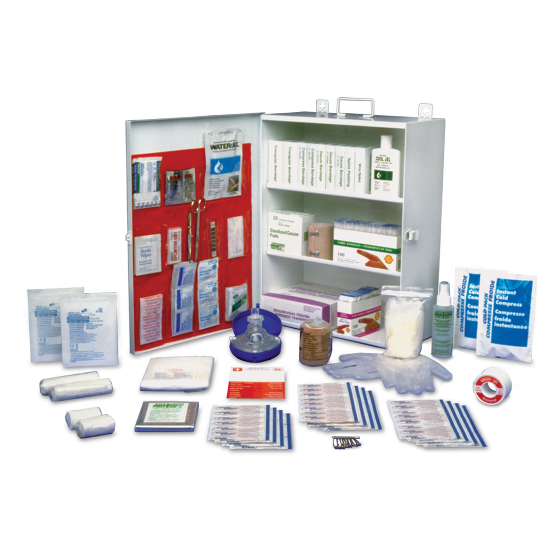 Safecross Ontario Workplace Standard First Aid Kit, Class 1 Medical Device, Metal Box