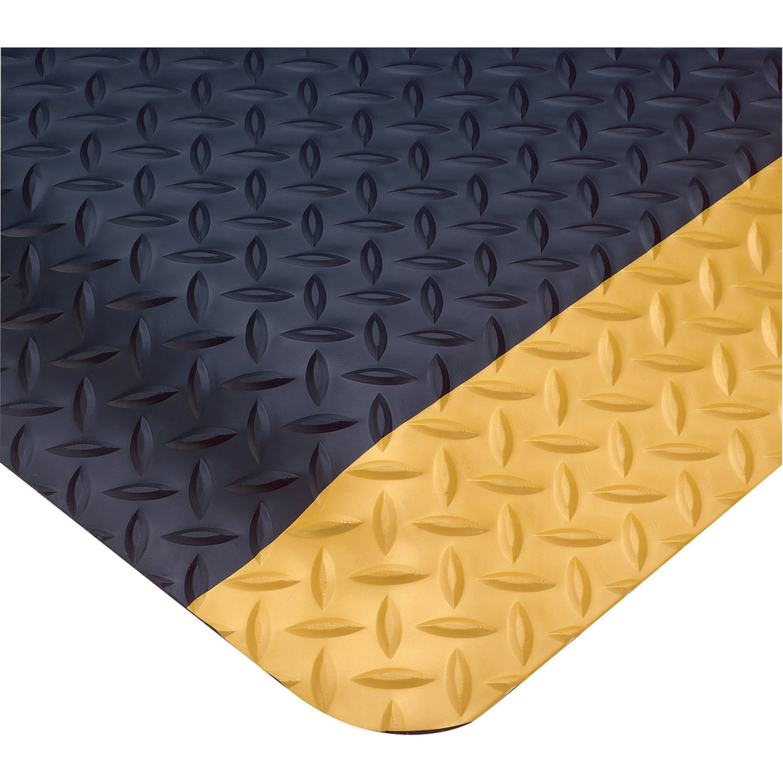 Wearwell Smart No. 497 Mats, Diamond, Black/Yellow, PVC