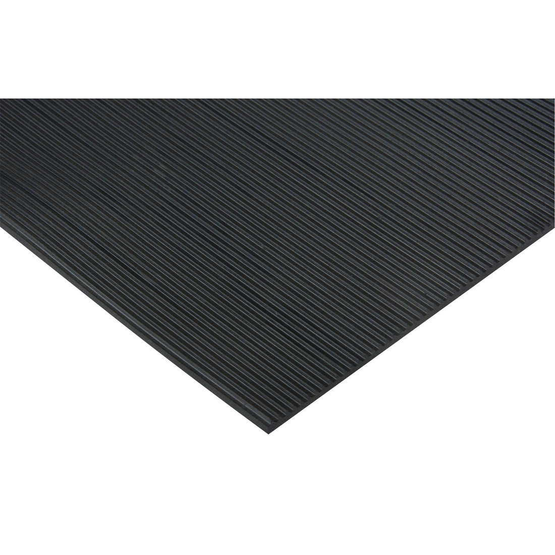 Zenith Fine Ribbed Matting, Runner, Black