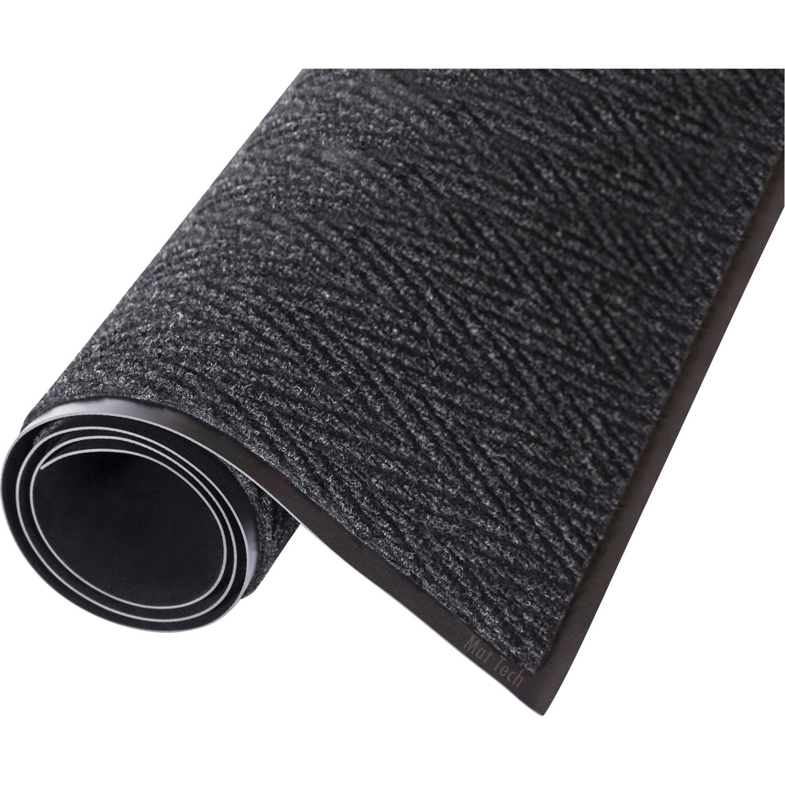 Mat Tech Chevron Matting, Wiper/Scraper, Charcoal