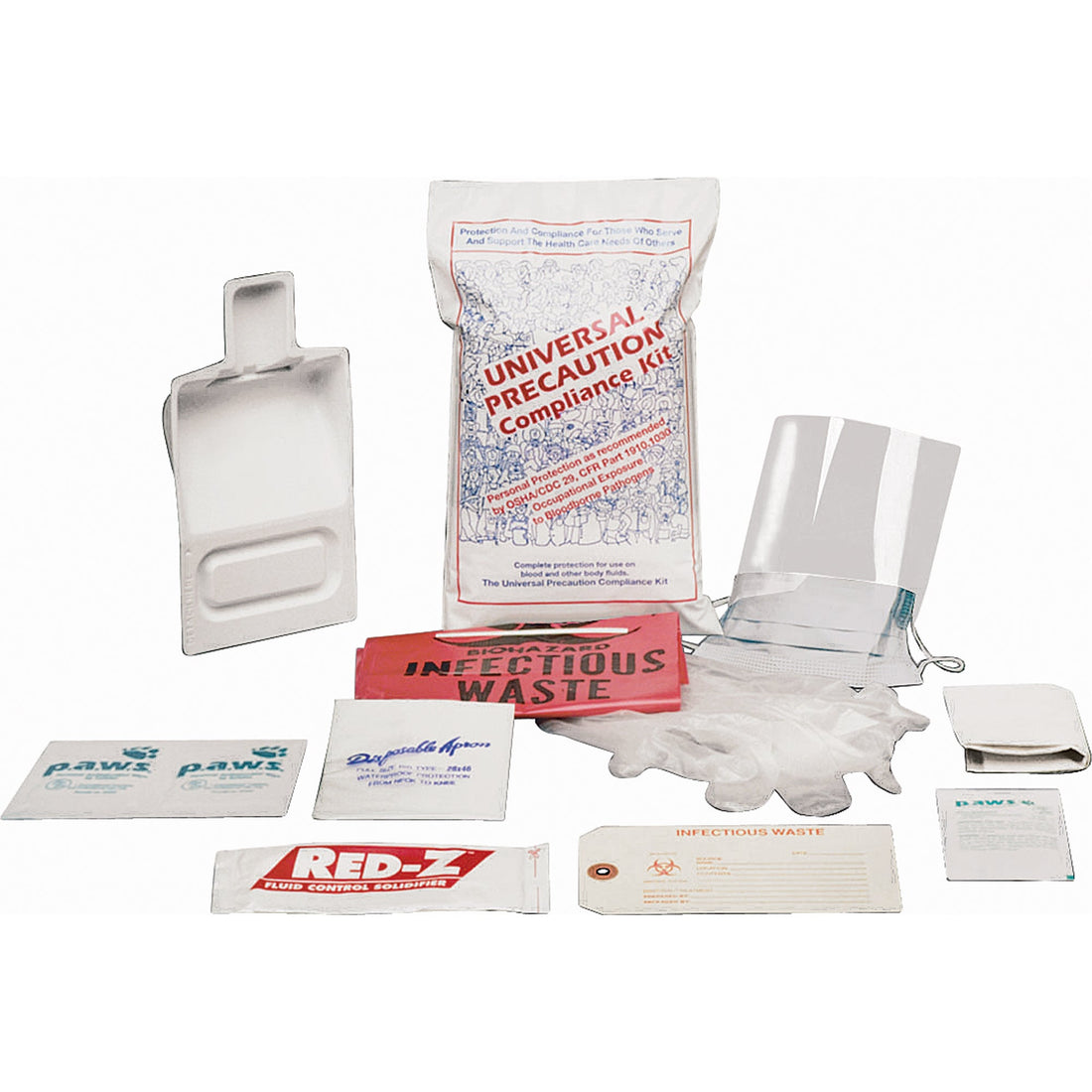 Safecross Fluid Spill Clean-Up Kit, Hazmat, Bag, None Absorbancy